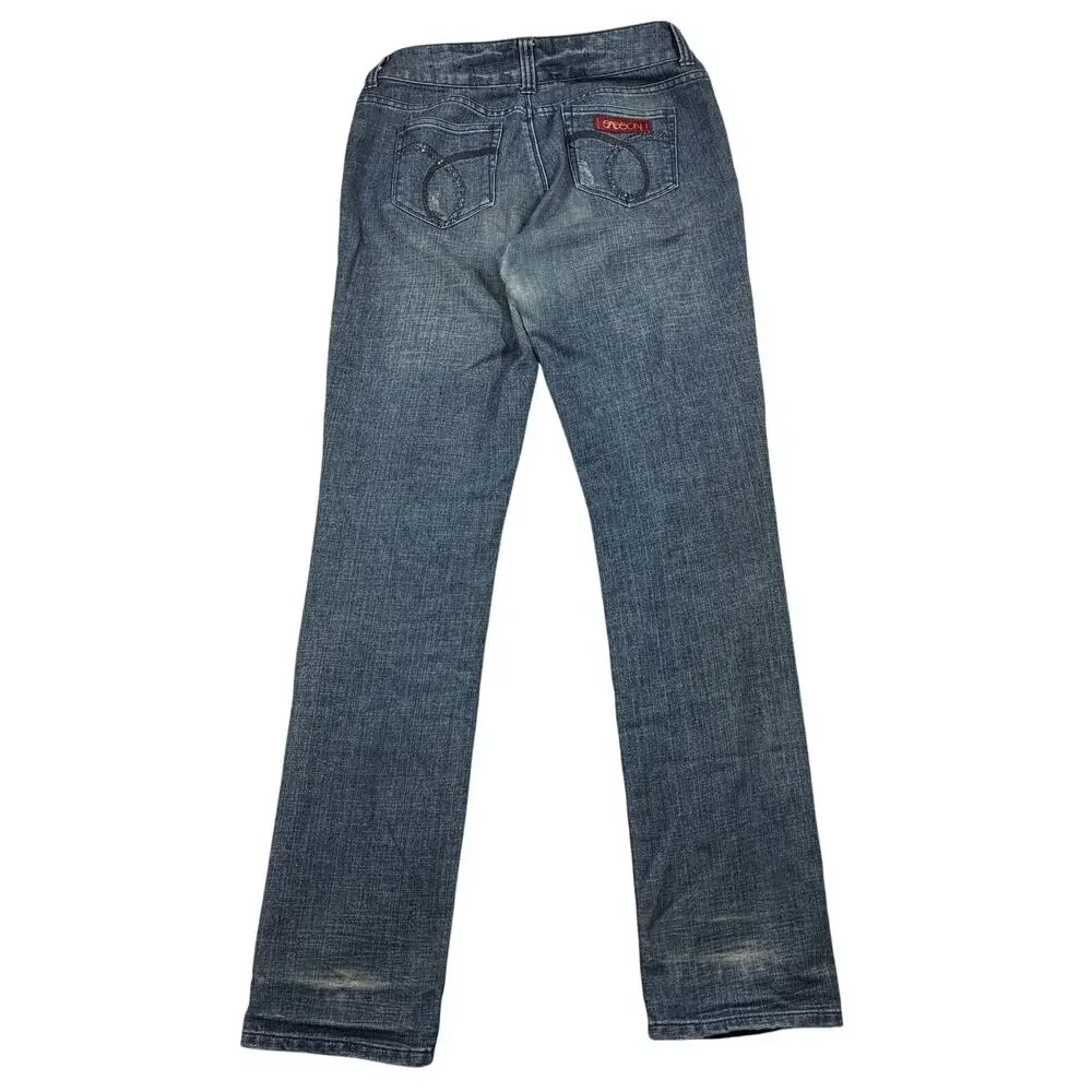 Vintage Sasson Hustle Jeans Womens 4 Straight Leg Low Rise Denim Ooh La La 1980s